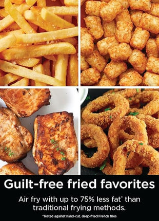 Ninja DoubleStack XL Smart 2-Basket Air Fryer, Smart Cook System, DoubleStack Technology Cook 4 Foods at Once, Space Saving Design, 10 QT, 6-in-1, Smart Finish & Match Cook, Air Fry, Broil, Bake SL451