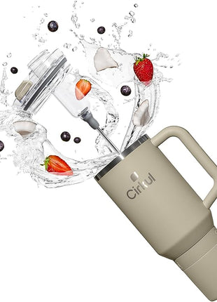 Cirkul 40oz. Ranger Stainless Steel Tumbler with Handle, All-Day StrawSip™, Double-Wall Insulated