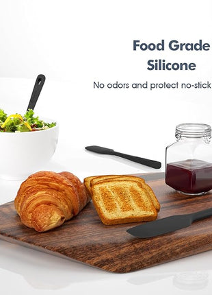 3 Pieces Silicone Spatula Set, Food Grade Rubber Spatula, Upgrade Strong Handle with Ergonomic Grip, Heat Resistant for Nonstick Cookware, Cooking