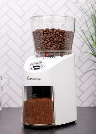 Capresso Infinity Plus Conical Burr Grinder, White