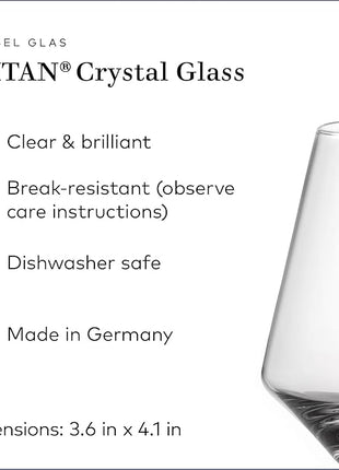 ZWIESEL GLAS Pure Stemless Burgundy Glass (Set of 6), Elegant Wine Glasses for Red Wine, Dishwasher-Safe Tritan Crystal Glasses, Made in Germany (17 Ounce)