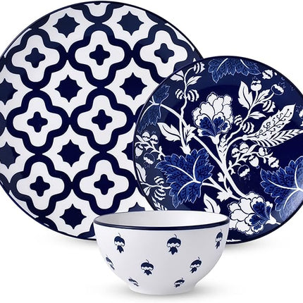 Wisenvoy Dinnerware Sets Plates and Bowls Sets Ceramic Plate Set Stoneware Dinnerware Set Dishes Set for 4