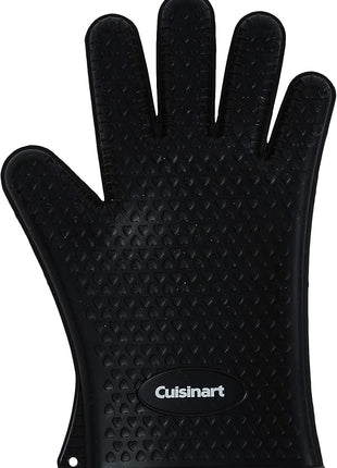 Cuisinart CGM-520 Heat Resistant Silicone Gloves, Black (2-Pack)