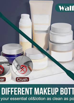 Walfos Silicone Spatula Set of 7 - (600°F) High Heat Resistant Dark Green Kitchen Scraper Spatulas, One-Pieces Seamless Design, Perfect for Cooking Mixing & Baking - BPA Free and Dishwasher Safe