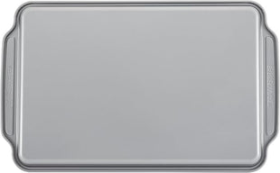 Farberware Nonstick Steel Bakeware Set with Cooling Rack, Baking Pan and Cookie Sheet Set with Nonstick Bread Pan and Cooling Grid, 10-Piece Set, Gray