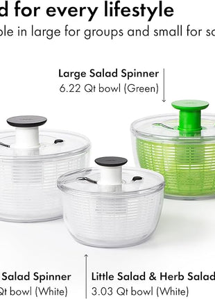 OXO Good Grips Little Salad & Herb Salad Spinner, Fruit Washer and Lettuce Spinner