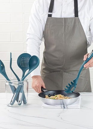 Restaurantware-Met Lux Kitchen Utensil Set, 1 Silicone Utensil Set - Consists 6 Pieces, High-Heat Tolerance, Teal Silicone Kitchen Utensils, For No-Stick Cookware