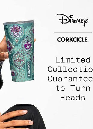 Corkcicle Disney Princess Tumbler - Insulated Stainless Steel Travel Cup - Cold & Hot Drinks - Reusable & Durable - Spill Proof Lid - Non-Slip Silicone Base - Easy Grip - BPA Free -16 oz - Jasmine