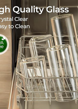 ComSaf 0.8 Qt Glass Food Storage Jars Set of 6, Clear Glass Storage Containers with Lids, Pantry Organization Jar, Spice Jar, Blooming Tea, Coffee and Sugar Container, Small Canister Set for Kitchen