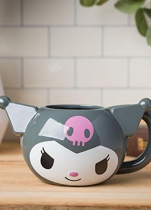 Silver Buffalo Hello Kitty and Friends Kuromi Ceramic 3D Sculpted Mug, 20 Ounces