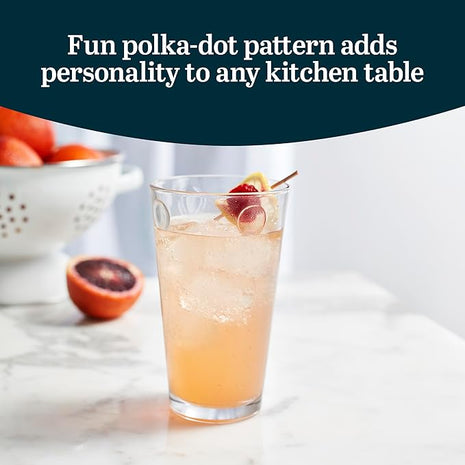 Libbey Reno Patterned Tumbler Glasses, 16-ounce, Set of 8