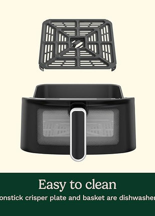 Cuisinart Air Fryer, 6-Quart Basket Large Fryer with 5 Cooking Functions to Roast, Bake, Broil, Air Fry and Keep Warm, 5 Airfryer Presets, Dishwasher-Safe Parts, AIR-200, Stainless Steel & Black