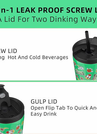 BJPKPK 22oz Stainless Steel Insulated Tumbler With lid And Straw Travel Coffee Thermal Tumblers Cup For Women And Men,Game