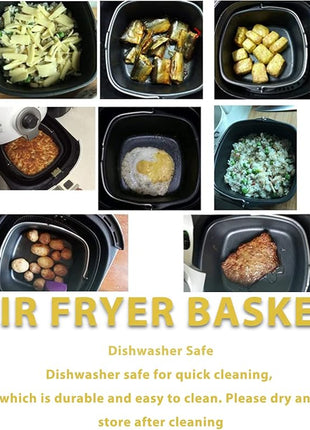 Air Fryer Accessory, 7in/8in Nonstick Air Fryer Cake Barrel, Pizza Bread Baking Pan for 3.8QT-8QT Standard Deep Fryers, Dishwasher Safe (8 inch)