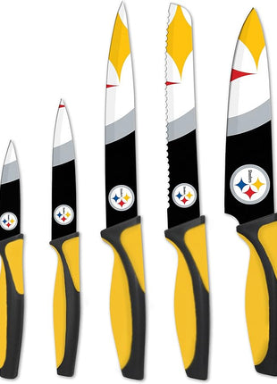 The Sports Vault NFL Pittsburgh Steelers 5-Piece Kitchen Knife Set