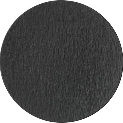 Villeroy & Boch Manufacture Rock Pizza/Buffet Plate, 12.5 in, Premium Porcelain, Black