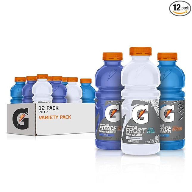 Gatorade Original Thirst Quencher Fierce Variety Pack, 20 Oz, Pack Of 12