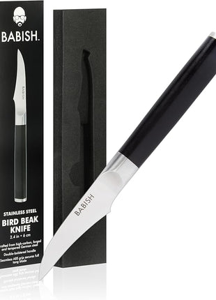 Babish Birds Beak Peeling Paring Tourne Knife – High-Carbon 1.4116 German Steel Kitchen Knife – Precision Peeling and Paring Tool