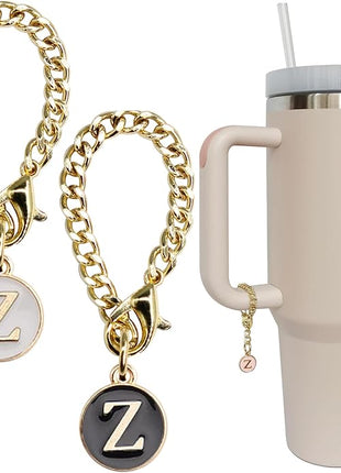 Letter Charm Accessories for Stanley Cup 2PCS Initial Name ID Personalized Handle Charm for Stanley Tumbler