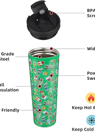 BJPKPK 30oz Stainless Steel Insulated Tumbler With lid And Straw Travel Coffee Thermal Tumblers Cup For Women And Men,Game