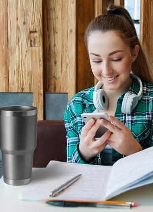 HASLE OUTFITTERS 30oz Stainless Steel Tumbler, Double Wall Vacuum Insulated Travel Mug Tumbler, Durable Insulated Coffee Mug, Gift Box Set (Grey, 1)