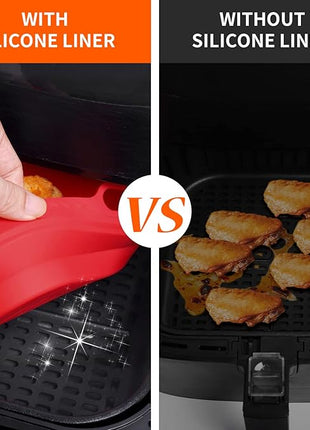 Silicone Air Fryer Liner for Ninja Crispi, 2 Pack Liners Silicone Pot