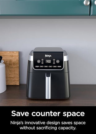 Ninja | Air Fryer | 6.5 QT Pro XL Capacity fits 9lbs of Wings | 6-in-1 Max Crisp, Air Fry, Roast, Bake, Reheat & Dehydrate | Nonstick Basket, Crisper Plate & Recipe Guide | Grey | AF181