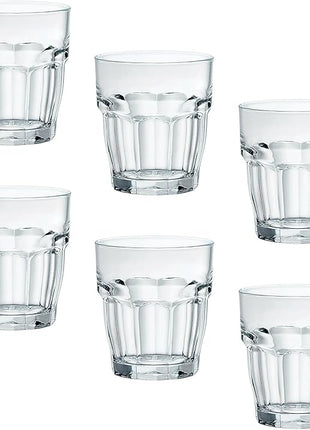 Bormioli Rocco Rock Bar Stackable Rocks Glasses, Set of 6, 9 1/4oz.