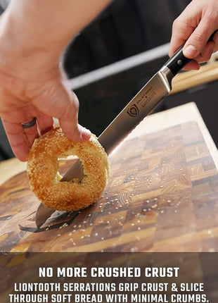 Dalstrong Serrated Bread Knife - 10 inch - Gladiator Series Elite - Forged High-Carbon German Steel - G10 Handle Kitchen Knife - Sheath Included - Razor Sharp Slicer - Slicing Knife - NSF Certified