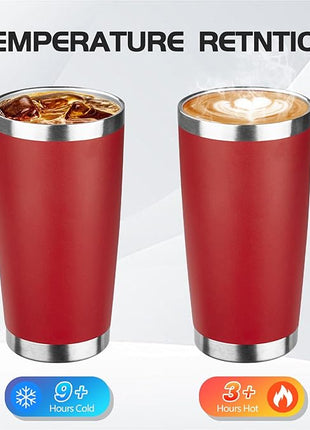 StarSpeed 20oz Tumbler Bulk with Lid, Stainless Steel Insulated Tumblers Double Wall Vacuum Insulated Travel Mug, Powder Coated Coffee Cups for Hot and Cold Drinks(Wine Red,1)