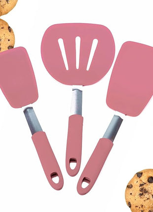 Starpack 'Flex & Flip' Flexible Silicone Turner Spatula Set (3 Pcs) - High Heat Resistant Spatulas for Cooking Egg 600°F - Silicone Pancake Turner Spatula, LFGB Grade Non Stick Rubber Kitchen Utensils