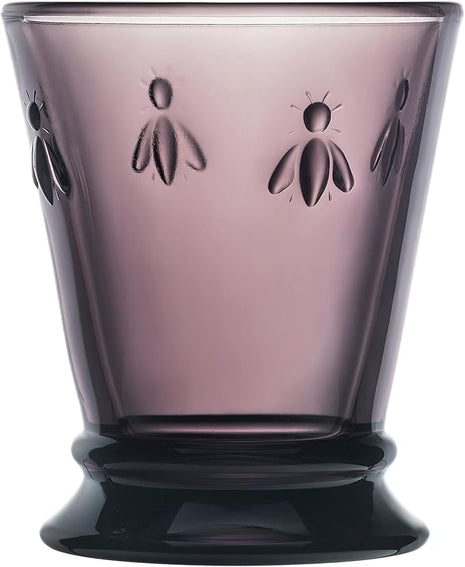 La Rochere Napoleon Bee Aubergine Tumbler Set of 6 – La Rochere Bee Glassware Sets – Fancy Glassware Drinking Glasses (10 oz)