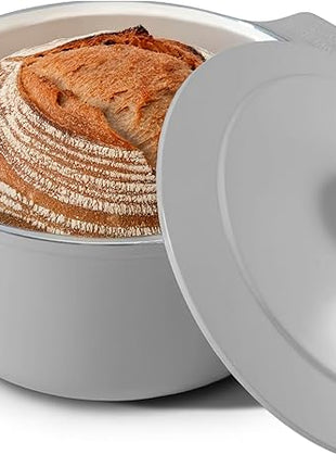 Gotham Steel 5 Qt Dutch Oven Pot with Lid, Nonstick Ceramic 10 in 1 Cooking Pot & Dutch Oven for Bread Baking, Lightweight, Oven & Dishwasher Safe – Gray