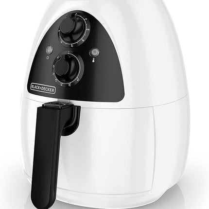 BLACK+DECKER Purify 2-Liter Air Fryer, White/Black, HF100WD