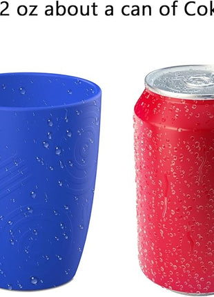 Homienly Glasses Drinking Set Premium Wheat Straw Cups Set of 6 Alternative to Plastic Cups Unbreakable Water Tumblers Reusable Cups for Kitchen Dishwasher Safe Water Glasses(12 OZ Blue Sky)