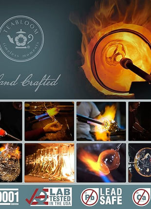 Teabloom Kyoto 2-in-1 Tea Kettle and Tea Maker – Glass Teapot with Removable Loose Tea Filter – Tea Connoisseur's Choice