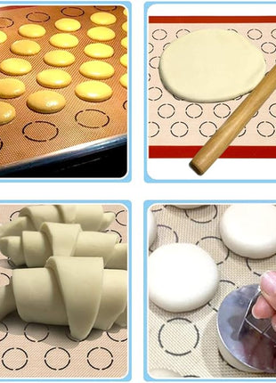 Baking Sheet with Cooling Rack and Silicone Baking Mat, 20 Inch Stainless Steel Bakeware, Healthy & Nontoxic & Rustproof & Easy Clean & Dishwasher Safe