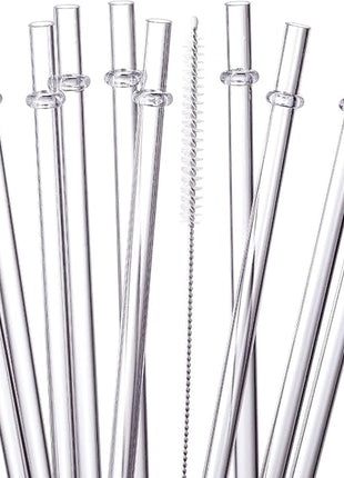 24 Pack, HIGHLY Transparent Reusable Plastic Straws with 4 Cleaning Brushes, 10.5 in Long Drinking Straws, Clear Replacement Straw for 16 24 30 32 OZ Tumblers, Cups, Jars, YETI, Starbucks - BPA FREE