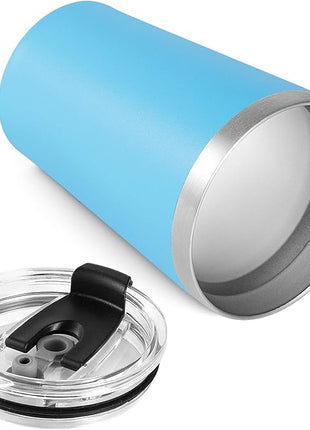 VEGOND 12oz Tumbler Stainless Steel Tumbler bulk Vacuum Insulated Double Wall Travel Tumbler with Lid and Straw Reusable Tumbler, Sky blue 12 Pack