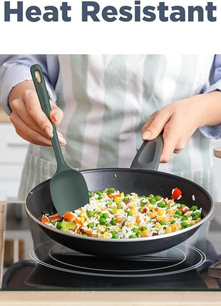 5 Pieces Silicone Spatula Set, Food Grade Rubber Spatula, Upgrade Strong Handle with Ergonomic Grip, Heat Resistant Up to 600°F for Nonstick Cookware, Cooking Dried Thyme