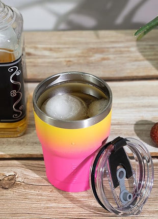 BJPKPK 10 oz Tumbler With Handle Stainless Steel Insulated Tumblers With Lid And Straw For Women,Bubble Gum