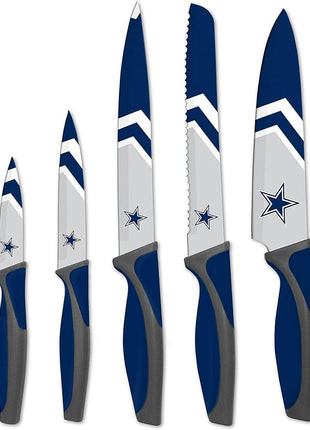 The Sports Vault NFL Dallas Cowboys 5-Piece Kitchen Knife Set