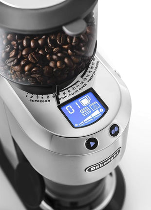 Delonghi Stainless Steel Dedica Coffee Grinder KG521M