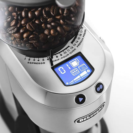 Delonghi Stainless Steel Dedica Coffee Grinder KG521M