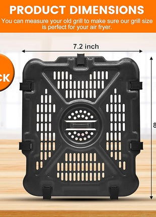 Air Fryer Replacement Tray for Ninja SL201 SL401 SL451 DoubleStack XL 2-Basket, 2 Packs Air Fryer Grill Plate Tray Accessories, Dishwasher Safe