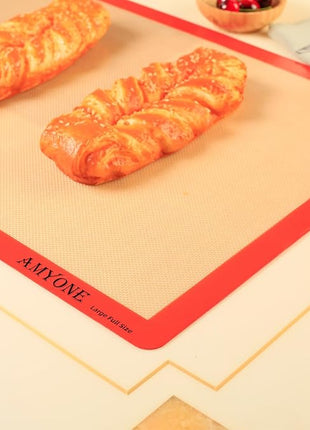AMYONE Silicone Baking Mats for Full Size Sheet Pan, Non-Stick Silicone Baking Sheet Liners for Cookies/Pastries/Chicken/Vegetables, Food Grade Silicone Mat for 18 x 26-inch Full Baking Pans, 1 PCS