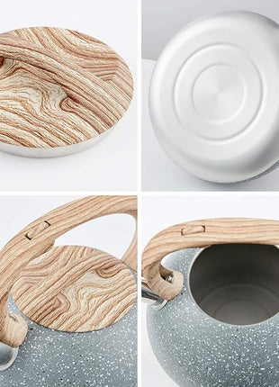 s-p Whistling Tea Kettle Stainless Steel Teapot,Teakettle for Stovetop Induction Stove Top,Fast Boiling Heat Water Tea Pot 2.2 Quart(Gray)