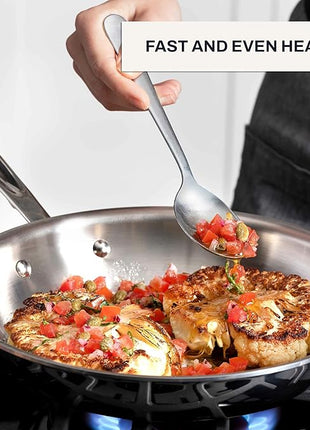 All-Clad - 4108201S All-Clad Kitchen Helper Fry Sauce pan, 8 inch and 1 quart, Steel