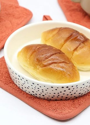 Cotton Pot Holders Cotton Made Machine Washable Heat Resistant Everyday Kitchen Basic Terry Pot Holder, Hot Pads, Trivet for Cooking and Baking Set of 4 (Orange)