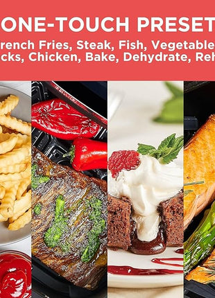 BLACK+DECKER Purifry 8QT Air Fryer, Crispy Deep Fried Taste without the Fat, Plus Bake, Dehydrate, and Keep Food Warm, Digital Touchscreen and Auto Shut-Off